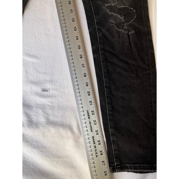 American Eagle Outfitters Men Skinny Jeans size 29 x 20 Black Mid Rise Stretch - Picture 4 of 11